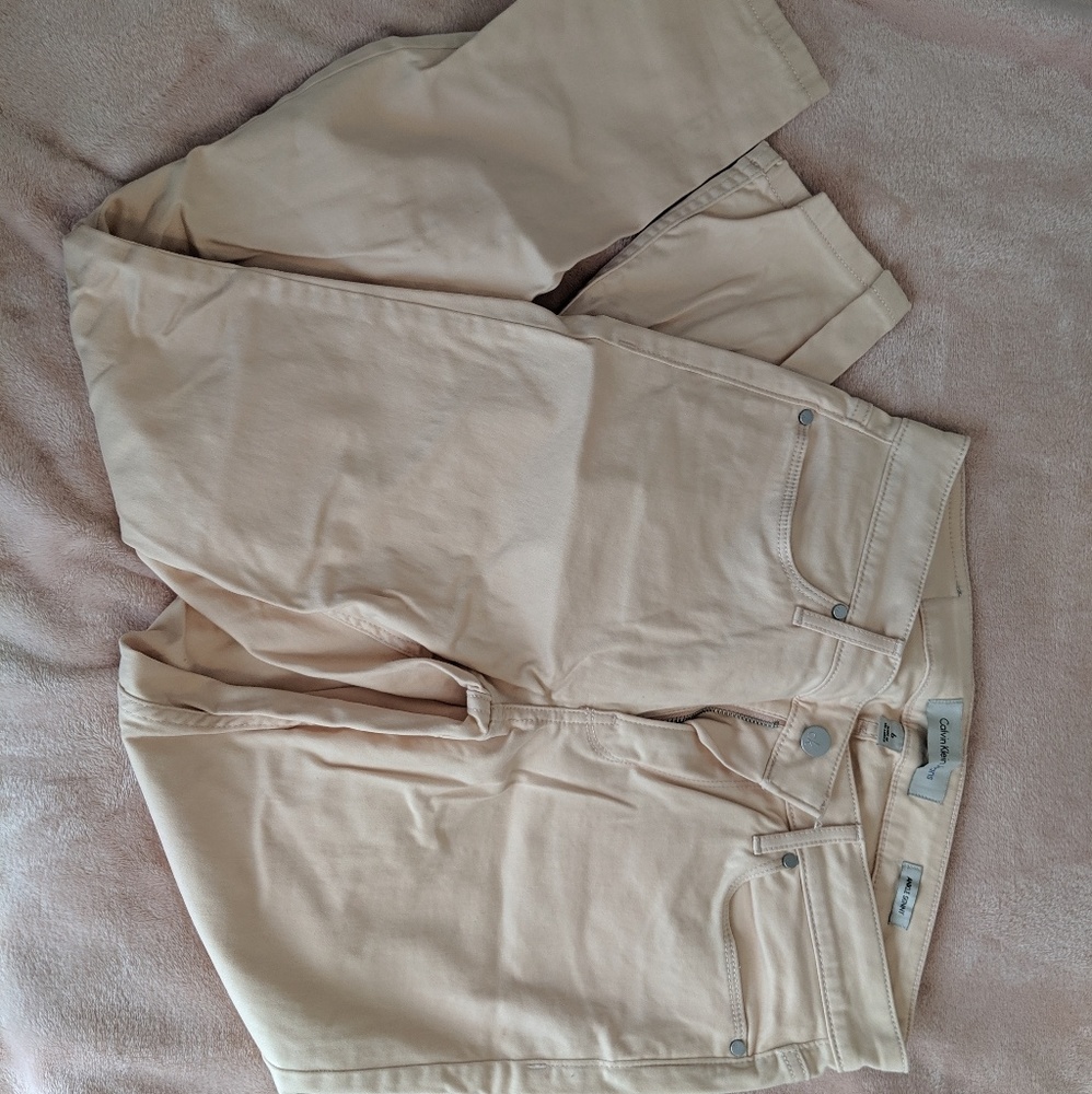 Calvin Klein Cream Ankle Pants